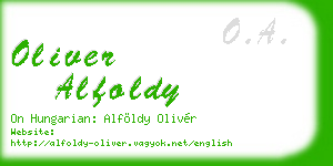 oliver alfoldy business card