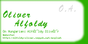 oliver alfoldy business card